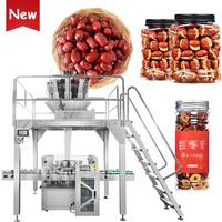 Machine de remplissage de boîtes de conserve en plastique pour pesage automatique, champignons, amandes, dattes rouges, arachides