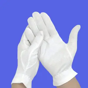 Custom Logo Sleeping Moisturizing Household Spa 100% White Cotton Eczema Gloves For Dry Hands