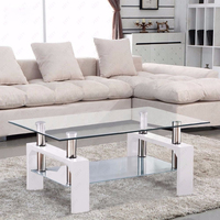 Table basse moderne en marbre noir avec plateau en verre, grande taille, mobilier de salon, prix abordable, meubles pour la maison