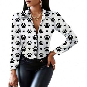 <span class=keywords><strong>Camicia</strong></span> da <span class=keywords><strong>donna</strong></span> primavera e autunno <span class=keywords><strong>camicia</strong></span> europea da <span class=keywords><strong>donna</strong></span> con motivo a manica lunga con bottone stampato a bottone - Product Image 5