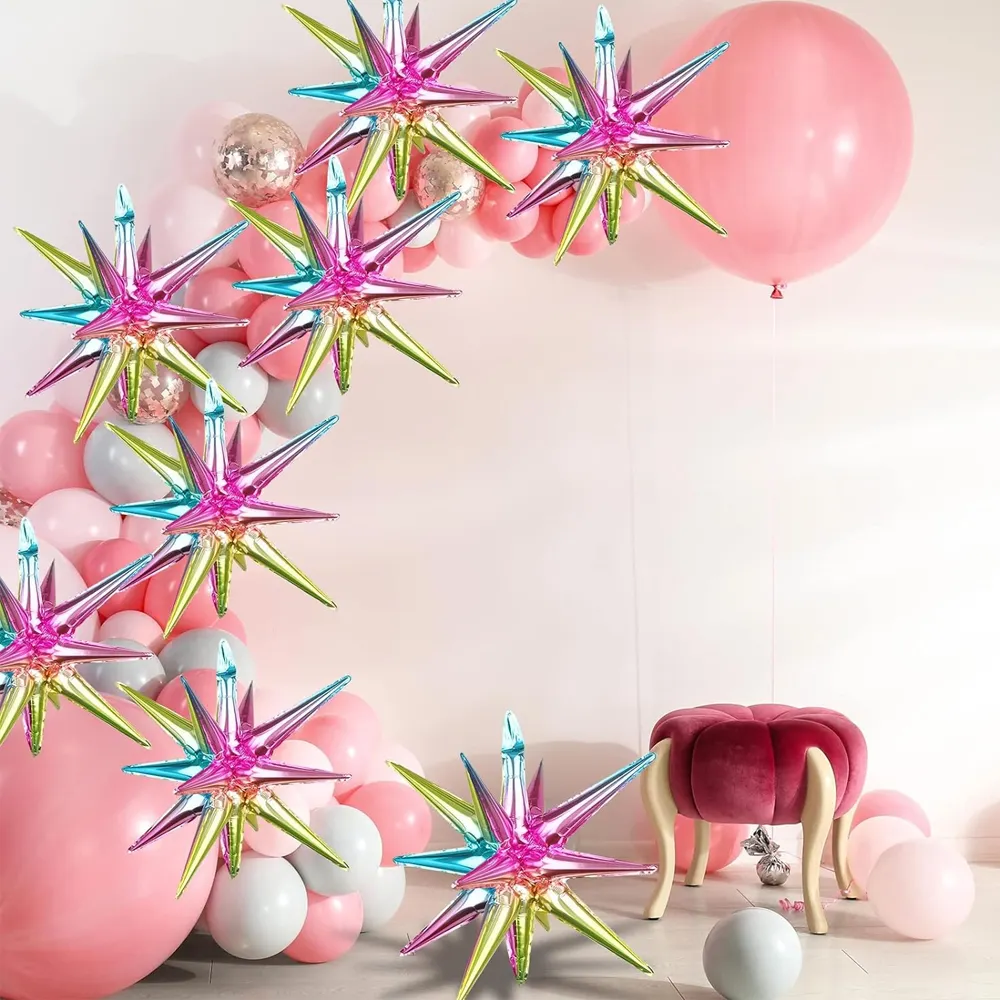 27 pouces explosion étoile ballon starburst ballon mylar ballon pour décor de fête d'anniversaire