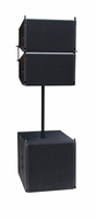 Système de sonorisation hybride complet de 3300W avec 2x sous-marins actifs de 18 ", 4x têtes NEO passives de 10" et dispositif de surveillance complet