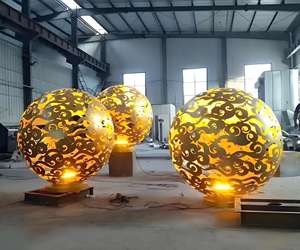 Grand miroir creux en acier inoxydable au design moderne pour l'extérieur, sculpture carrée, ornement de jardin avec caractéristiques paysagères - Product Image 3