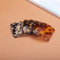 Peignes à cheveux latéraux de style chinois, mode française, marque privée, en acétate écaille de tortue