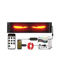 Éclairage intérieur automobile programmable, panneau matriciel LED avec yeux de démon, télécommande, affichage flexible sur les fenêtres des voitures et des camions