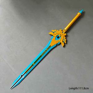 Venta caliente 120cm Wolf Tombstone Diluc Ragnnindr Cosplay Prop simulación Anime espada de juguete de madera - Product Image 4