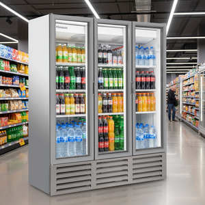 Refrigerador Exhibidor de Bebidas Klimasan S1500 con Puerta Triple de Vidrio Abatible, Enfriamiento por Aire, Una Sola Temperatura, Descongelación Automática, Certificación CE - Product Image 3