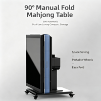 Table de Mahjong Automatique S90 de Taïwan, Table à Manger et de Jeu de Mahjong, Machine de Mahjong Pliante Manuelle de Luxe pour un Usage Domestique en Espaces Restreints