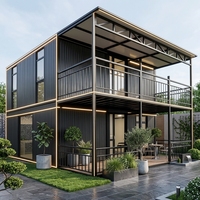 Casa Contenedor Expandible de Lujo de 40 pies, Villa Prefabricada Moderna, Resistente a Huracanes, de Acero Galvanizado, Modular, para Oficina u Hotel