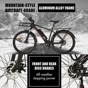Alliage d'aluminium de haute qualité 26 pouces 36V 10.4 AH VTT électrique pour adultes <span class=keywords><strong>Cargo</strong></span> vélo hybride route E vélo - Product Image 5