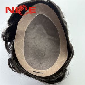Prótesis Capilar Masculina de Cabello Humano Natural de 6 Pulgadas de Largo, con Base Mono, para Hombres - Product Image 1