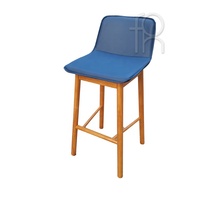 Tabouret de bar moderne de style vintage avec cadre en bois chaise de salle à manger pour café restaurant pour hôtels villas parcs restaurant meubles