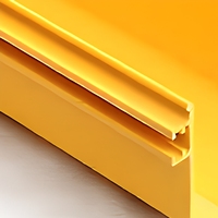 Cannelle de câblage industrielle en PVC/ABS/PPO jaune durable pour la pose de câbles, finition de surface personnalisable Xingqian