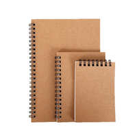 Carnet à spirales A5 en papier kraft moderne, gaufré, épais, à feuilles mobiles, personnalisable, journal, bloc-notes promotionnel pour le bureau et l'école