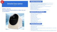 Mini petite machine à laver à tambour automatique pour chaussettes et sous-vêtements de bébé seau en acier inoxydable à séchage par élution à haute température