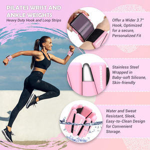 Pemberat Pergelangan Tangan dan Kaki Silikon Pilates Warna Cokelat Tua Anti Selip untuk Yoga Pilates - Product Image 5