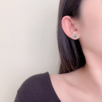 Blumen-Ohrringe für Frauen Rosa CZ Kamelie 925 Sterling Silber Milgrain Vintage Niedliche Ohrstecker Damenschmuck Geschenkset