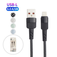 Câble USB-C tressé en nylon SD-265 120W PD 6A à charge rapide de 1 m pour iPhone avec conducteur en cuivre pur et transfert de données