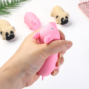 ของเล่นบีบยืดหยุ่นรูปหมูน่ารัก ปี 2025 ของเล่นบีบคลายเครียด TPR+ทราย ของเล่นบีบยืดหยุ่นรูปสุนัข - Product Image 4