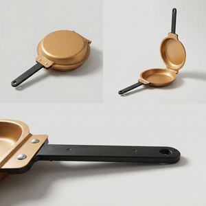 Cross-border for Cake Double-sided Mexican Folding Frying Pan Less Fume <b>Carbon</b> Steel Refined Iron Non-Stick for Gas Induction - Product Image 1