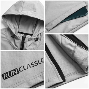 Vestes de course pour hommes, veste de sport à capuche zippée, jogging, entraînement, fitness, sweat-shirt décontracté, vêtements de sport, survêtement <span class=keywords><strong>B83</strong></span> - Product Image 5