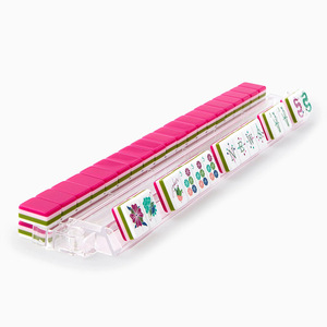 Custom Pink American Crystal Luxury <b>Mahjong</b> Tiles Durable Water Resistant Game Gift for Singapore Japan Malaysia - Product Image 1