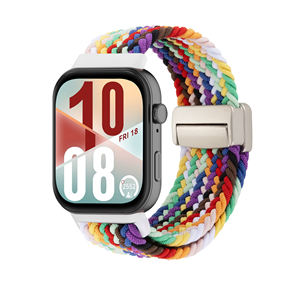 Bracelet en tissu souple Eraysun pour <span class=keywords><strong>Huawei</strong></span> Fit 3 <span class=keywords><strong>4</strong></span> <span class=keywords><strong>4</strong></span> <span class=keywords><strong>Pro</strong></span> avec câble tissé magnétique intégré Bracelets de montre réglables - Product Image 3