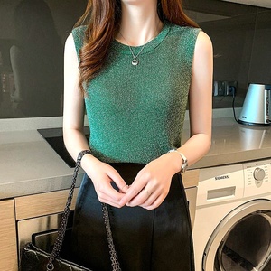<strong>Women's</strong> Summer New Solid Knitted Base Blouse <strong>Shirt</strong> Casual Tight <strong>Tank</strong> <strong>Top</strong> 11494# - Product Image 3