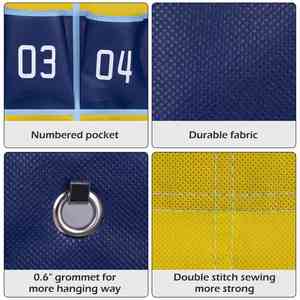 30 <b>Numbered</b> Classroom Pocket Chart with Phone and Calculator Holder Wall <b>Door</b> Organizer for Office & School Supplies - Product Image 6