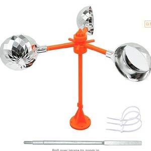 Dispositif <span class=keywords><strong>anti</strong></span>-pigeons et <span class=keywords><strong>anti</strong></span>-oiseaux télescopique pour toit extérieur, <span class=keywords><strong>anti</strong></span>-rotation 360° °   Répulsif pour oiseaux réfléchissant - Product Image 4