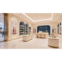 Vitrine et étagères de présentation de parfums de haute qualité, mobilier sur mesure pour boutiques et magasins de détail, design d'intérieur de boutique