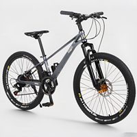Vélo de montagne VTT haut de gamme ultraléger à 21 vitesses avec système de freinage à disque, cadre en alliage de magnésium-aluminium de 24 pouces