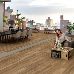 Baldosas de Porcelana con Aspecto de Madera Marrón Rústico, 200x1200mm, Acabado de Madera Natural, 20x120cm - Product Image 4