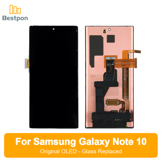 Replacement for Samsung Galaxy Note 10 OLED Screen Assembly, Original Panel + Glass-Replaced, Grade a