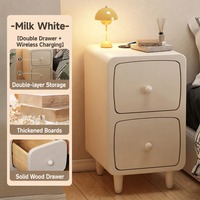 Nouvelle table de chevet en bois massif, extrêmement étroite et minimaliste, étagère de rangement ultra-étroite pour table d'appoint de chambre.