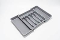 Porte-ustensiles et porte-couverts double niveau extensible multifonctionnel en PP sans BPA pour le rangement de cuisine