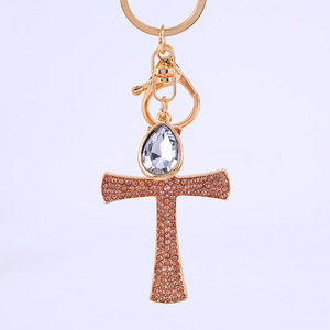 Llavero de Moda <span class=keywords><strong>con</strong></span> Cruz de Cristal, Regalo Religioso Cristiano, Oración de Jesús, <span class=keywords><strong>Dios</strong></span> te Bendiga, Recuerdo - Product Image 1