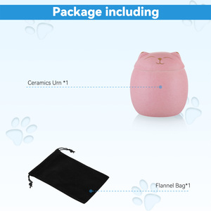Guci kucing kucing tersenyum hewan peliharaan untuk abu keramik guci hewan peliharaan kenang-kenangan hilang dalam hati - Product Image 4