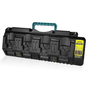 Cargador Rápido de 4 Puertos DCB104 para Baterías Dewalt de 12V/20V/60V DCB200 con Puerto <span class=keywords><strong>USB</strong></span>, Estación de Carga Múltiple para Baterías DCB115 DCB118 - Product Image 1