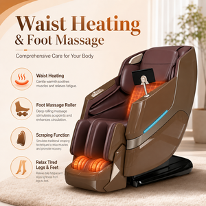 Sillón de Masaje Eléctrico de Lujo 2026 Smart Comfort Shiatsu Zero Gravity para Cuerpo Completo con Riel SL y Compresión Caliente para el Hogar - Product Image 4