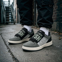 Fabricant en gros de baskets personnalisées OEM/ODM, marque privée, en cuir microfibre, pour hommes et femmes, chaussures décontractées de marche et de skate