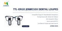 Loupes dentaires TTL JENM-550X 5,5X à porter sur les verres, monture métallique, certifiées ISO CE, ergonomiques pour dentistes