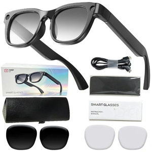 Lunettes de soleil intelligentes Bluetooth tendance avec traduction IA en temps réel, prise de vue 1300W pixels et protection UV - Product Image 3