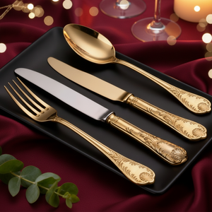 Ensemble de couverts de luxe réutilisables en acier inoxydable 18/10 <span class=keywords><strong>pour</strong></span> hôtels, mariages et réceptions, de qualité supérieure, modernes et faciles à <span class=keywords><strong>nettoyer</strong></span> - Product Image 3