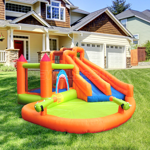 Château gonflable d'extérieur Babi au design le plus récent, personnalisable en gros, avec piscine à balles, en stock NB-93022 Moonwalk B - Product Image 4