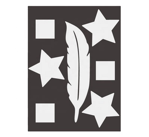 Vendita calda forma di stelle a forma di foglia autoadesivo da parete adesivo decorativo acrilico in plastica decorazione per la casa adesivo per specchio - Product Image 1