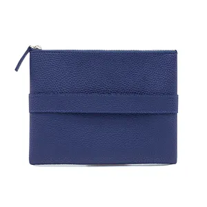Exclusive Clutch Bag In Blue small purse PU leather pouch travelling cosmetic bags Travel makeup bag with zipper