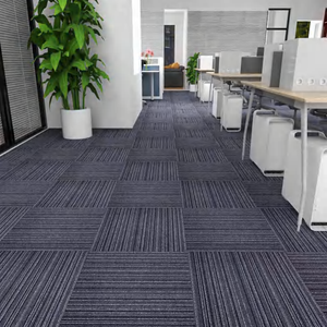 Alfombra Decorativa Ecológica de PP de Último Diseño, Alfombra Comercial para Oficina, Baldosas de Alfombra de Alta Densidad Resistentes al Fuego - Product Image 1