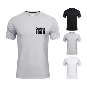 2024 Dry Fit Breathable Plain Active T-Shirt Bulk Running 100% Polyester t Shirt Slim Gym Lightweight Sports t Shirt For Men