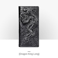 Dompet panjang kulit buaya asli untuk pria, dompet panjang ritsleting kasual kulit buaya asli asli mewah untuk pria